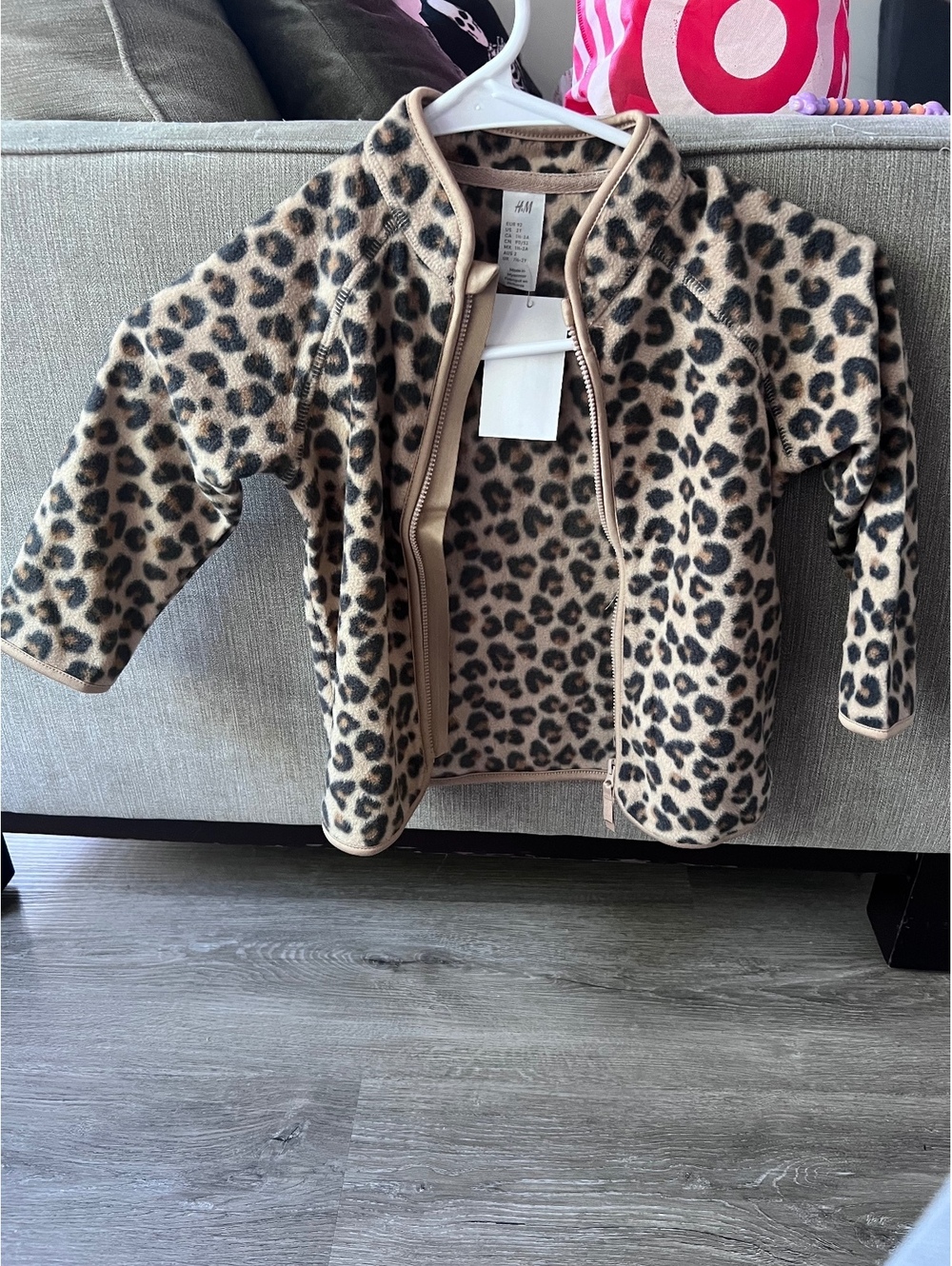 H&M Leopard print fleece jacket